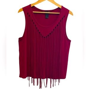 WET SEAL Fringe Tank Top - Large